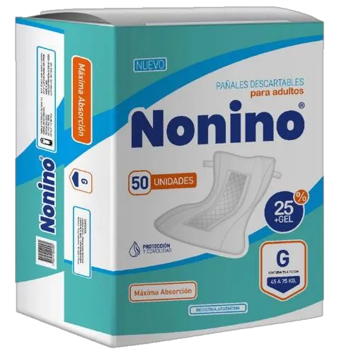 Nonino Pañal Recto Clásico G x50 — Bulto x2 paquetes