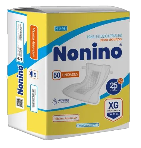 [101004-BUL] Nonino Pañal Recto Clásico XG x50 — Bulto x2 paquetes