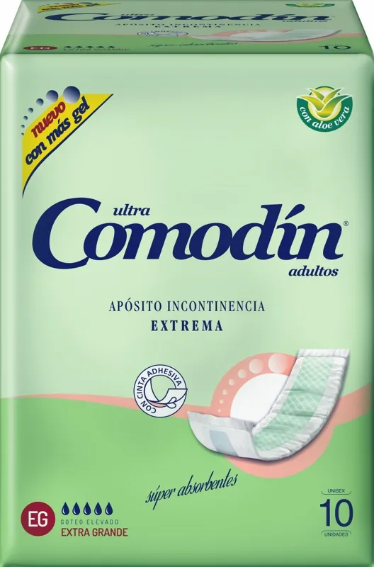 Comodín Apósito Incontinencia Extrema — Extra Grande / x10 — Bulto x12 paquetes