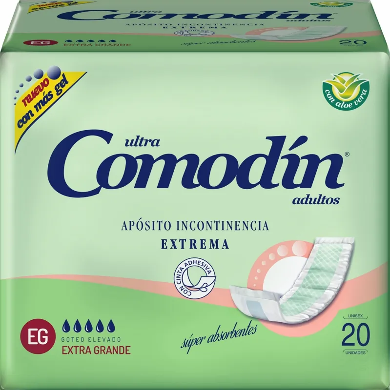 Comodín Apósito Incontinencia Extrema — Extra Grande / x20 — Bulto x6 paquetes