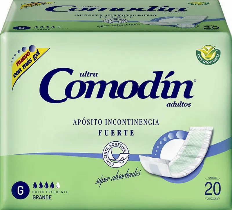 Comodín Apósito Incontinencia Fuerte — Grande / x20 — Bulto x6 paquetes