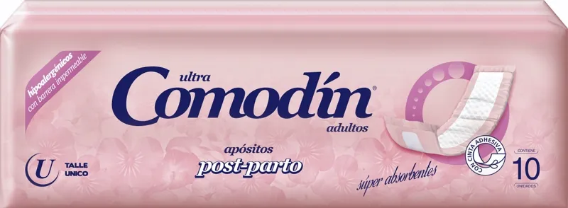 Comodín Apósito Post Parto — Mediano / x10 — Bulto x12 paquetes