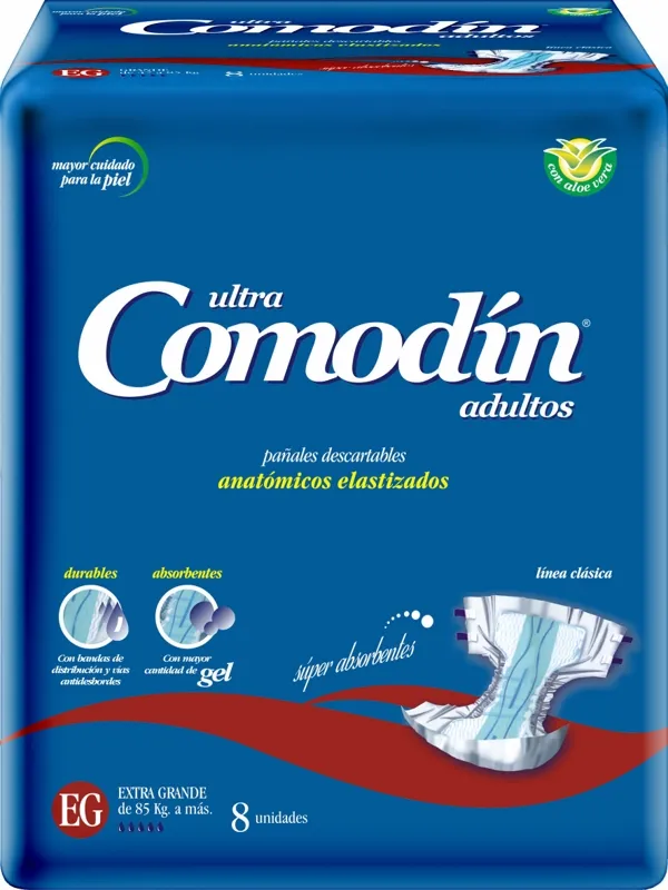 [SM-COM-121141-BUL] Comodín Pañal Anatómico Adulto — Extra Grande / x8 — Bulto x10 paquetes