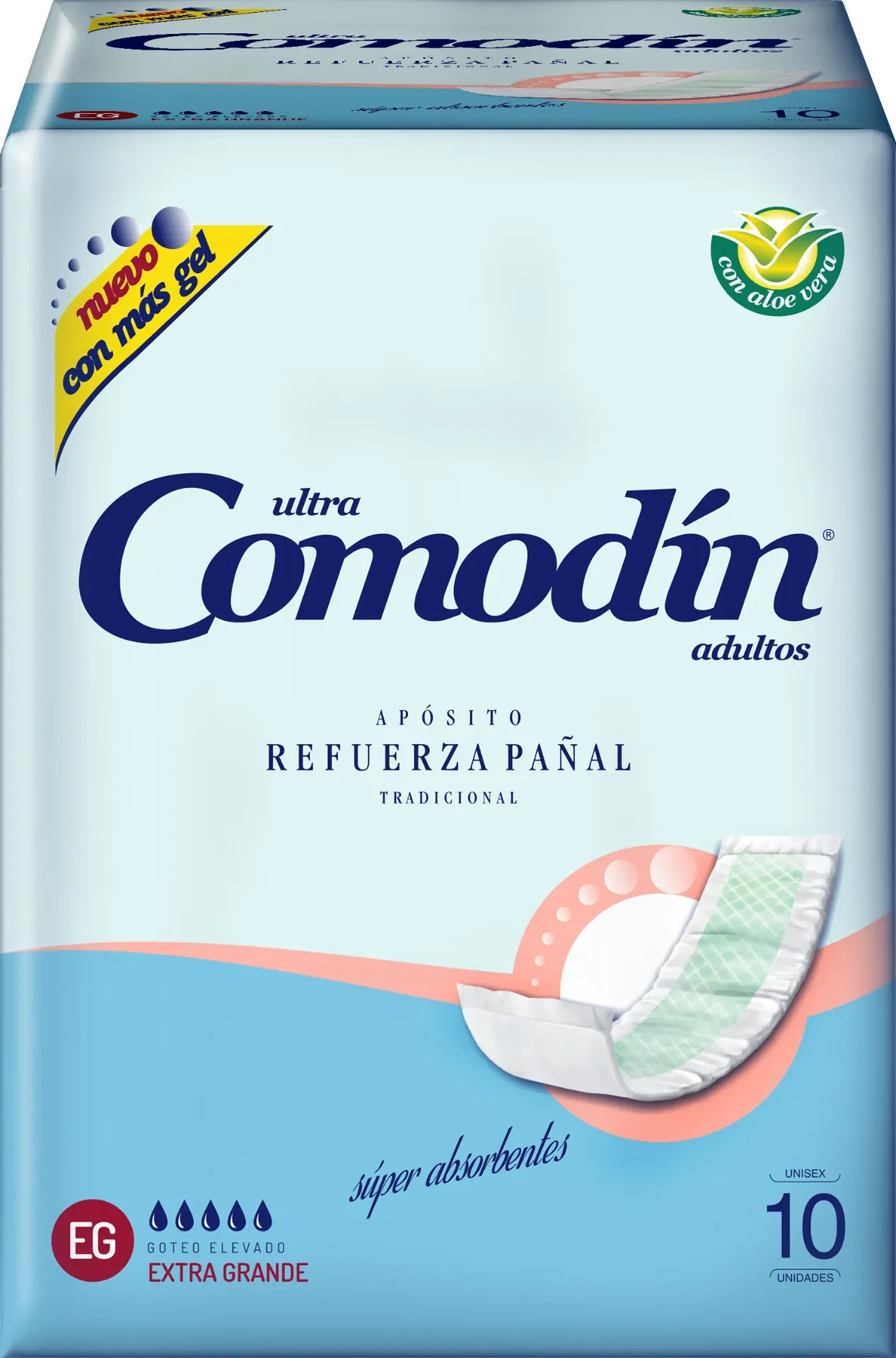 Comodín Refuerza Pañal Tradicional — Extra Grande / x10 — Bulto x12 paquetes