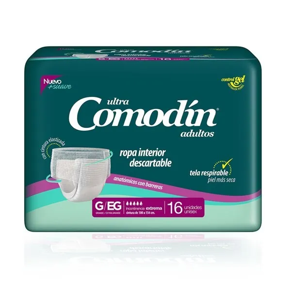 [SM-COM-121642-BUL] Comodín Ropa Interior Descartable — Grande/Extra Grande / x16 — Bulto x4 paquetes