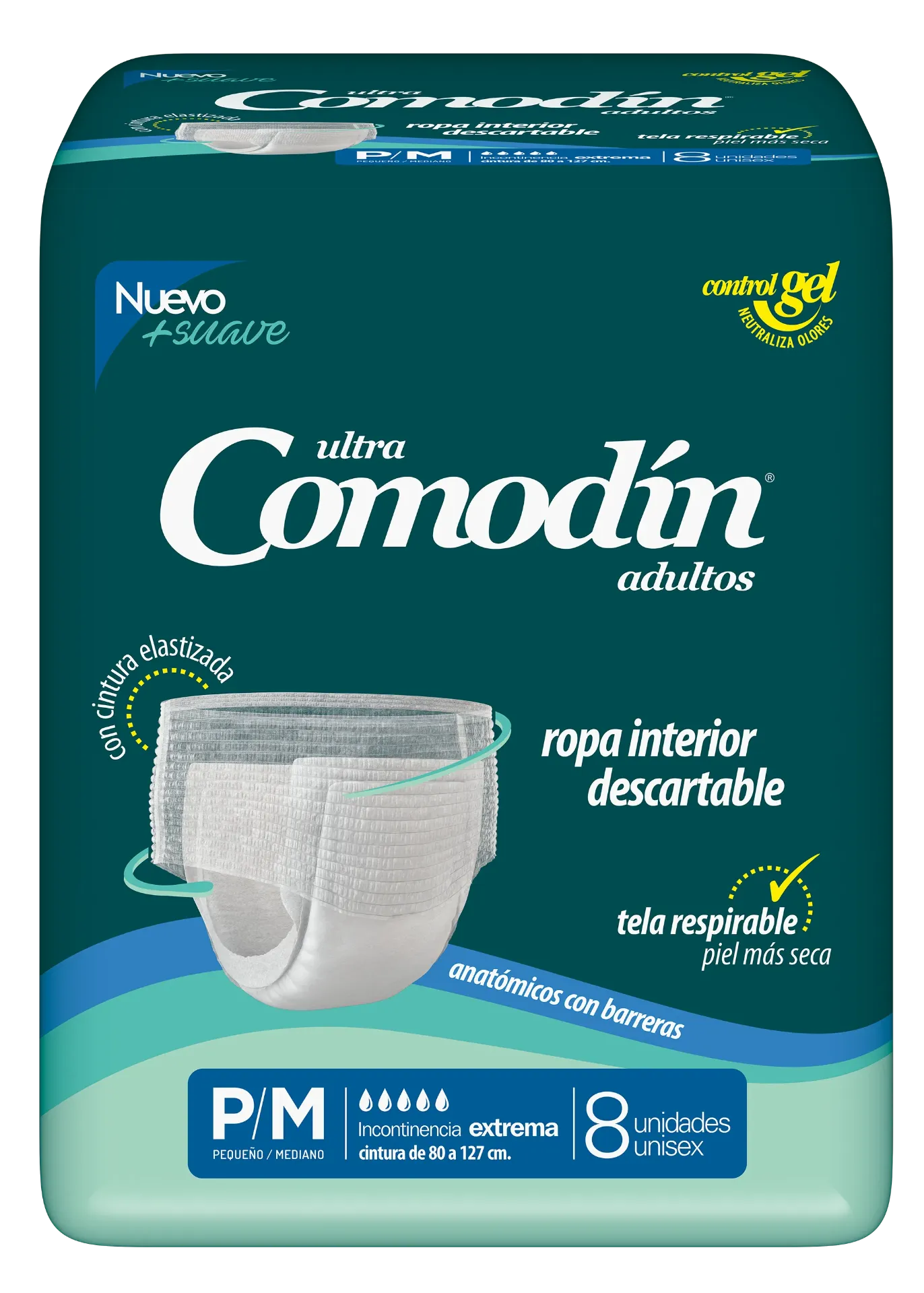 [SM-COM-121621-BUL] Comodín Ropa Interior Descartable — Pequeño/Mediano / x8 — Bulto x8 paquetes